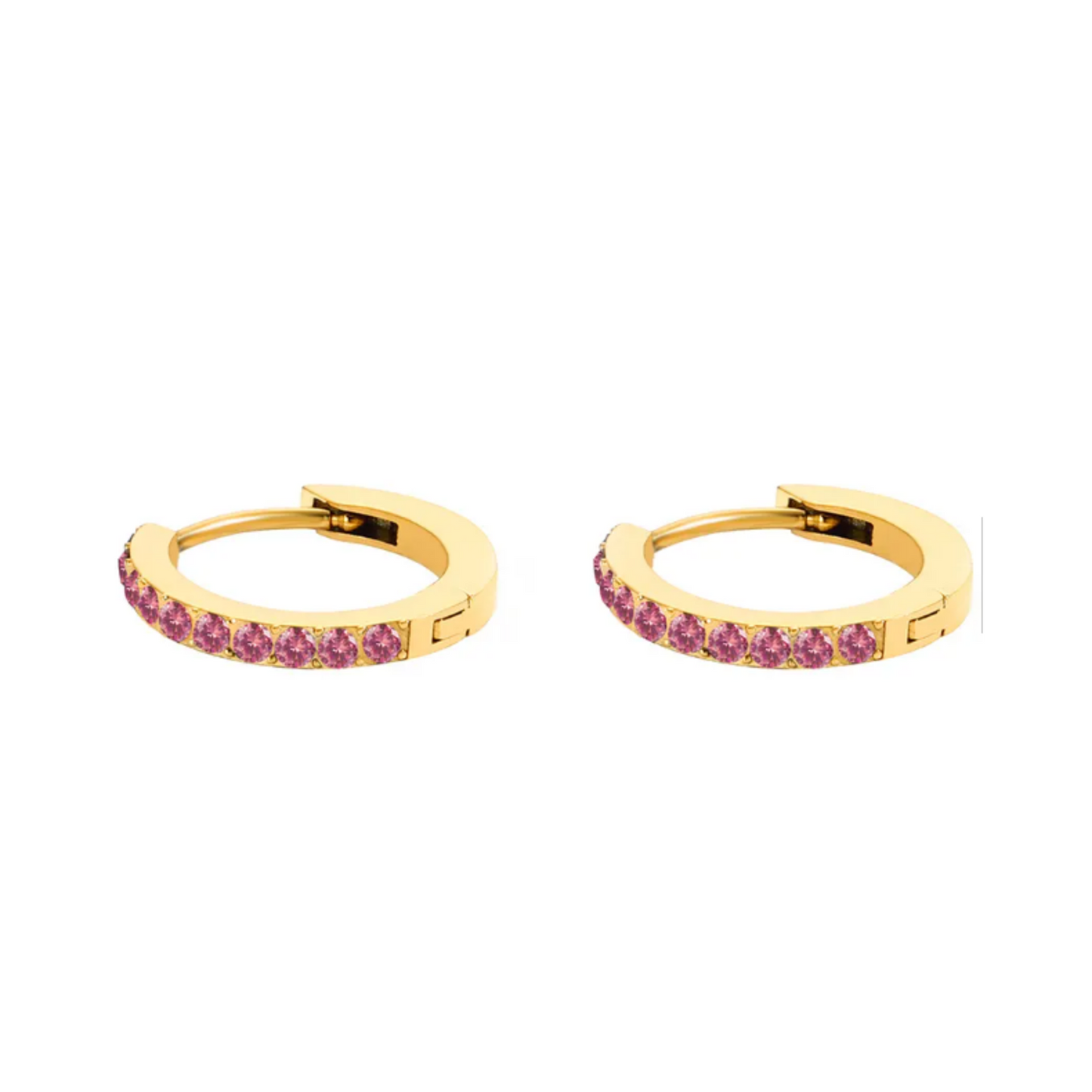 14K Gold Plated Violet Mini Hoops