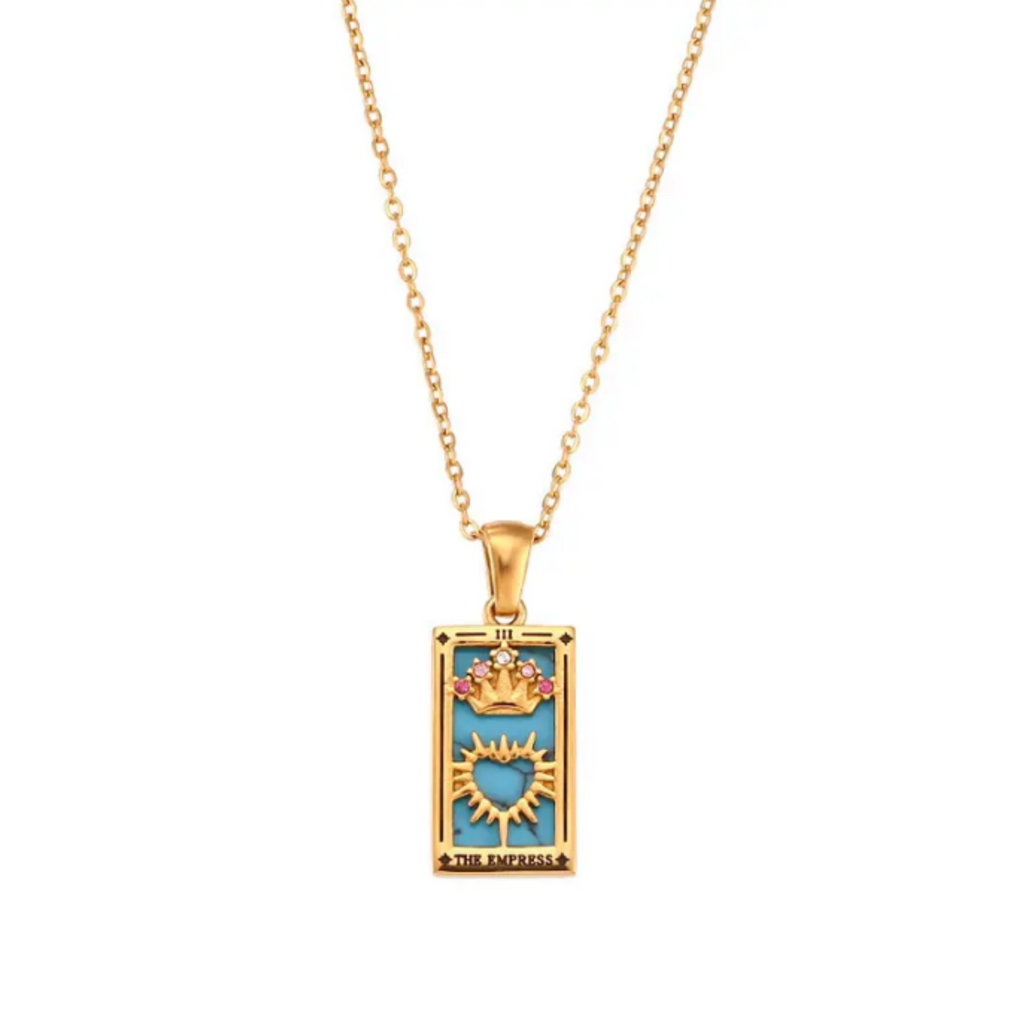 The Magician 18K Gold Plated Tarot Card Necklace