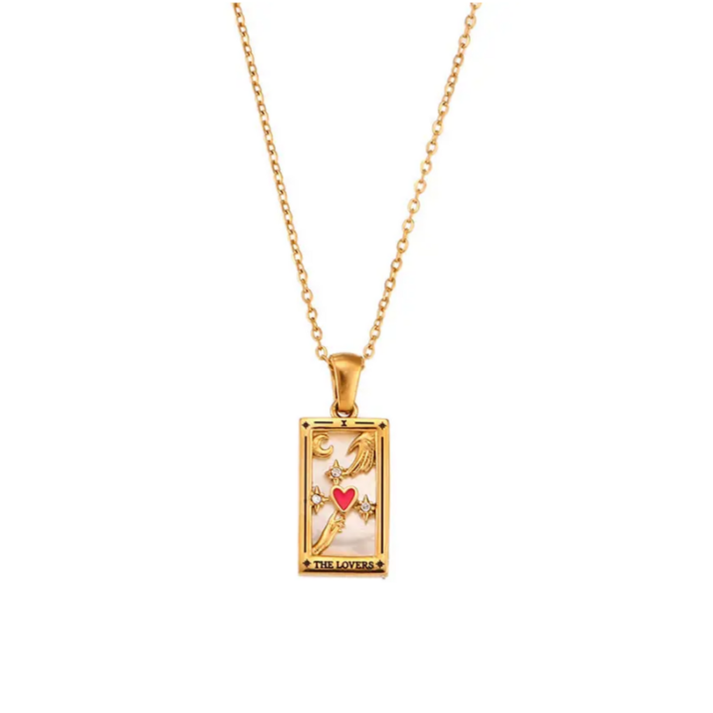 The Empress 18K Gold Plated Tarot Card Necklace