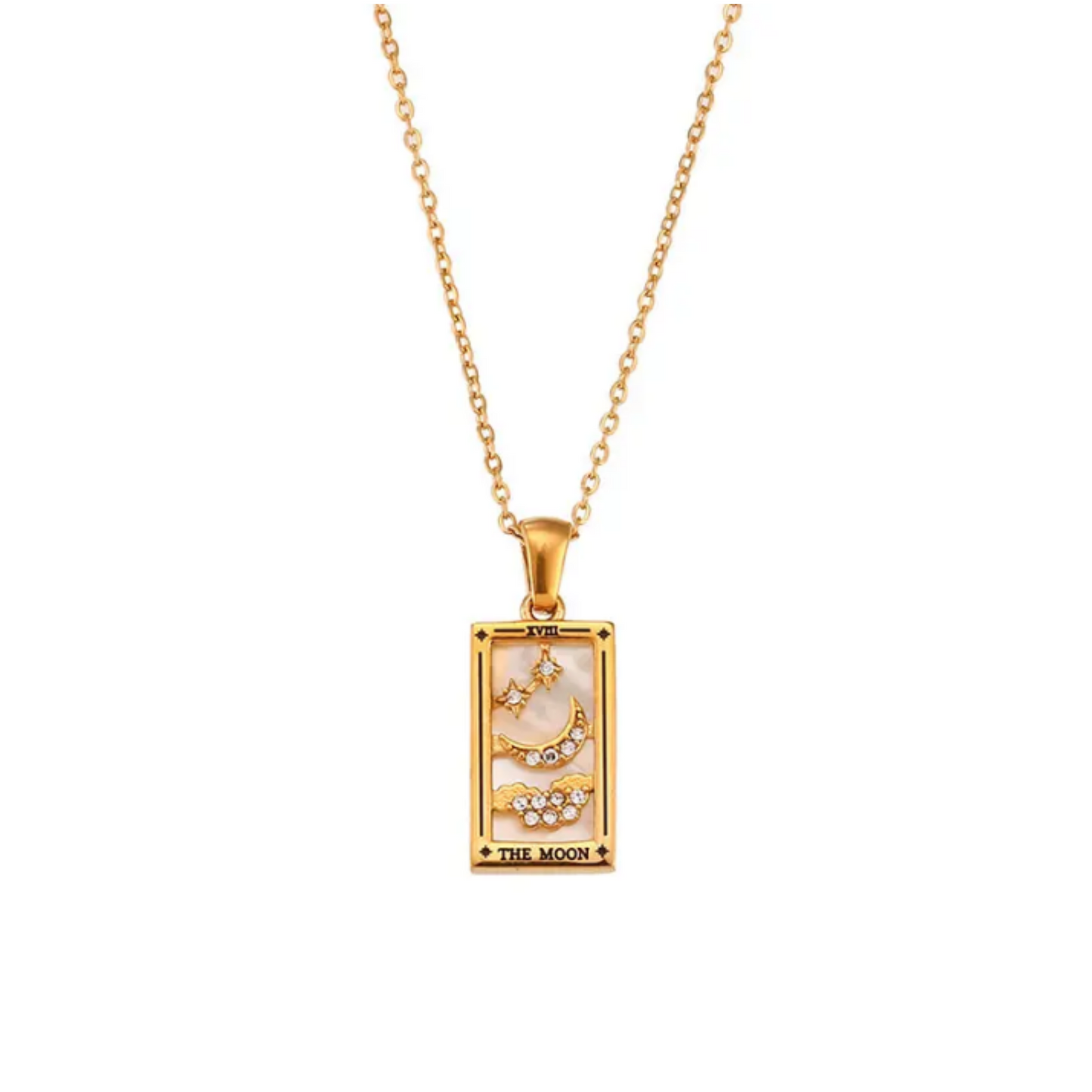 The Empress 18K Gold Plated Tarot Card Necklace