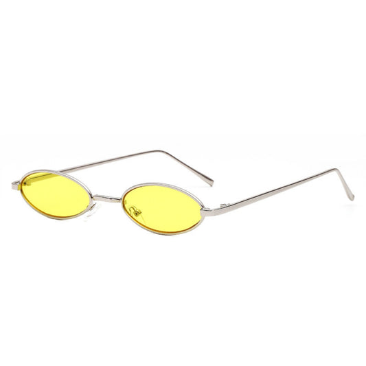 Back 2 the Future 90'S Vibes Yellow Oval Sunglasses