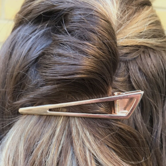 Cut Out Rose Gold Hair Slide