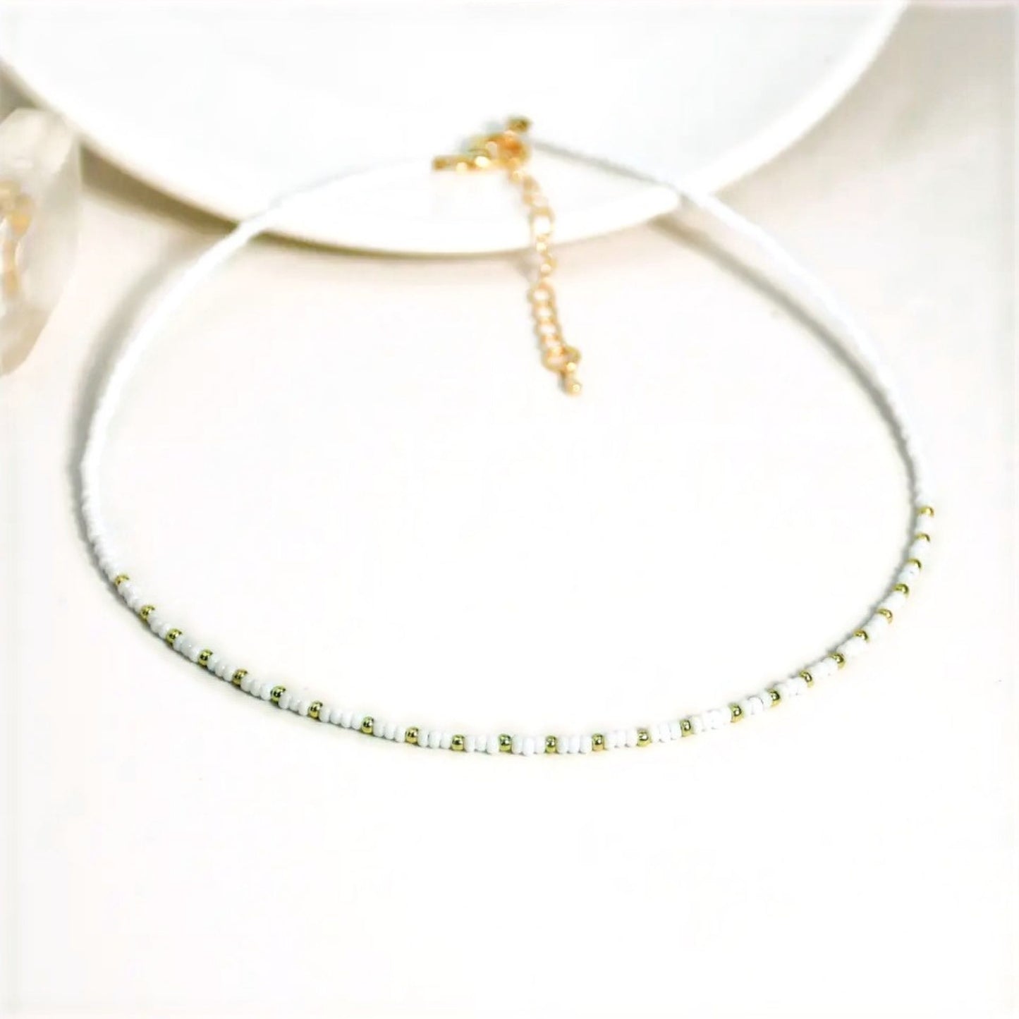 Handmade Pretty Rainbow Crystal Miyuki Beaded Necklace