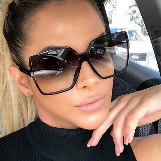 Oversized Glam Black Sunglasses