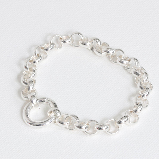 Recycled Silver Plated Chunky Rollo Bracelet