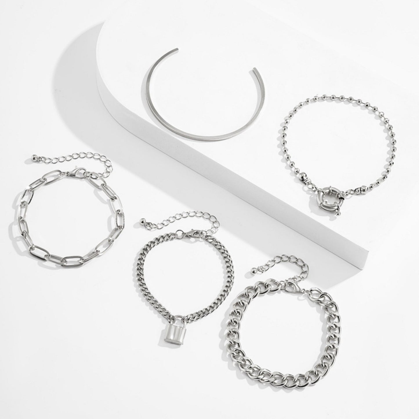 Boho Silver Plated Multi-Pack bracelet set