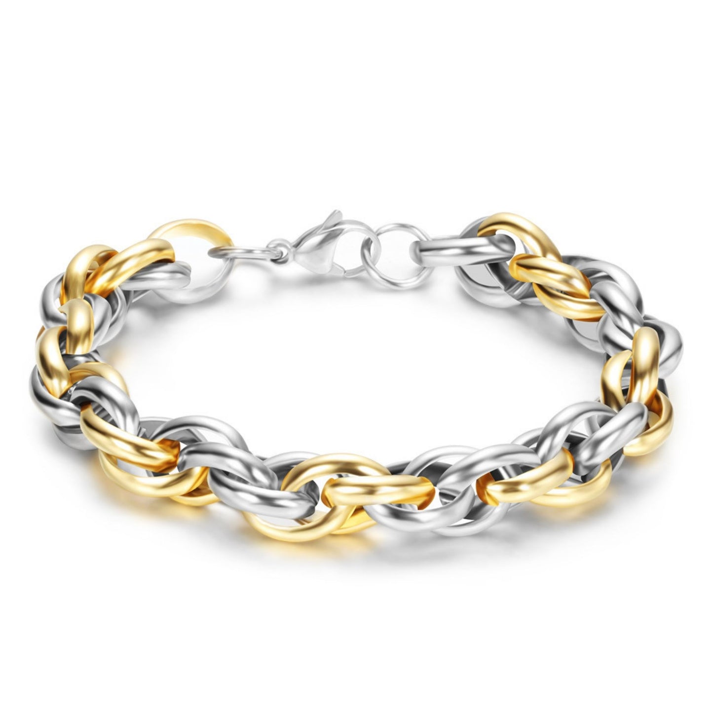 Twisted Chunky Gold Plated Bracelet
