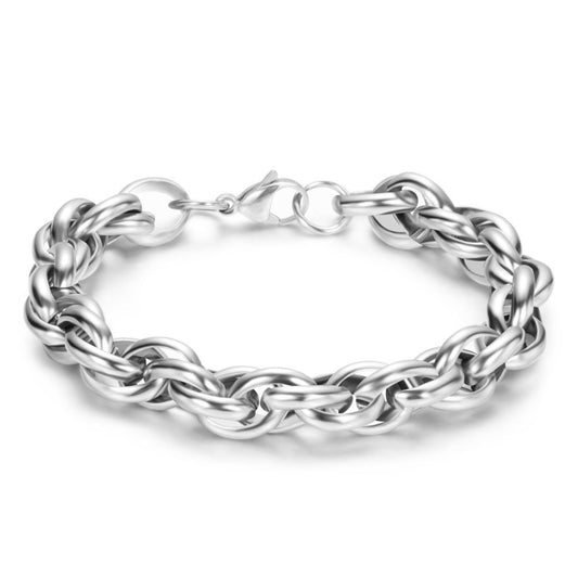 Twisted Chunky Silver Plated Bracelet